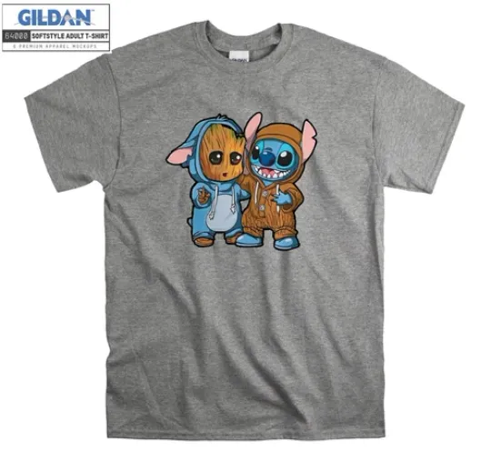 Groot and Stitch Friends Funny T-shirt