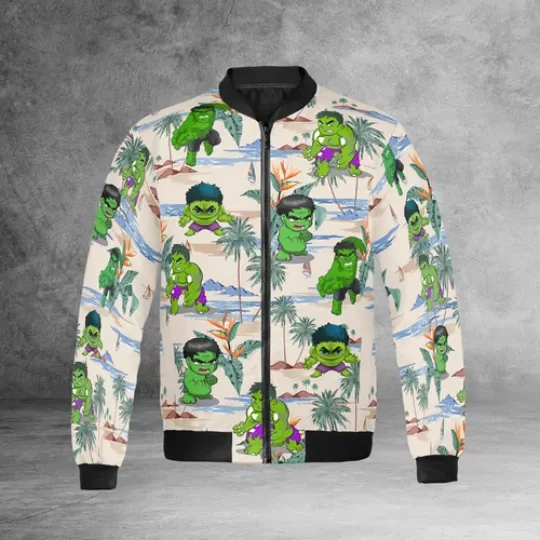The Incredible Hulk Superhero Baby Hulk Aloha Palm Tree Jacket