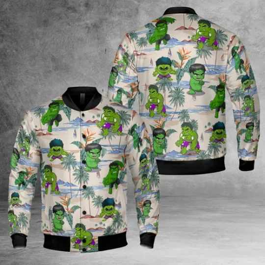 The Incredible Hulk Superhero Baby Hulk Aloha Palm Tree Jacket
