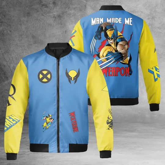 Wolverine Man Made Me A Weapon Wolverine Superhero Bomber Jacket