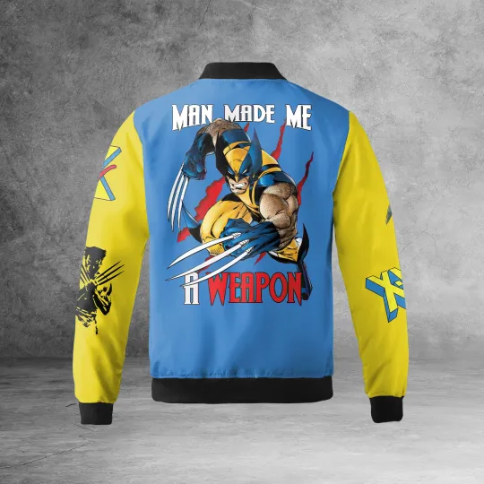 Wolverine Man Made Me A Weapon Wolverine Superhero Bomber Jacket