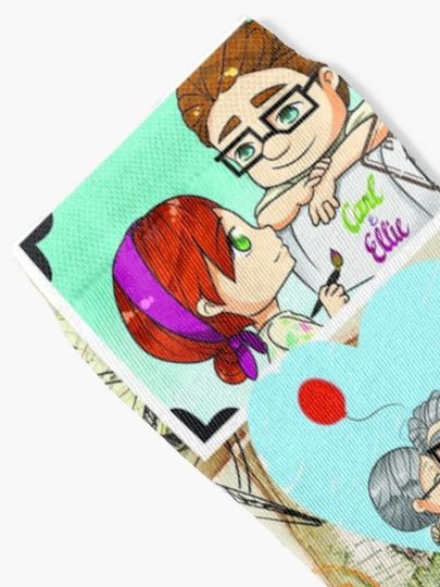 Carl and Ellie UP! Socks, Disney Fan Socks