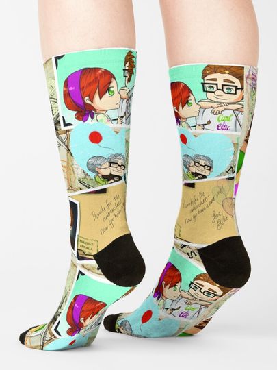 Carl and Ellie UP! Socks, Disney Fan Socks