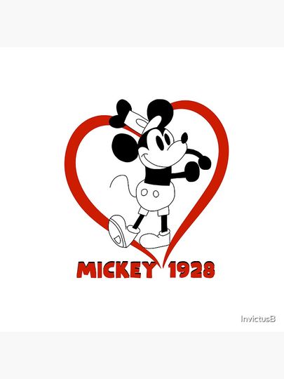 Mouse 1928 - Steamboat Willie- MyRedDark Pillow