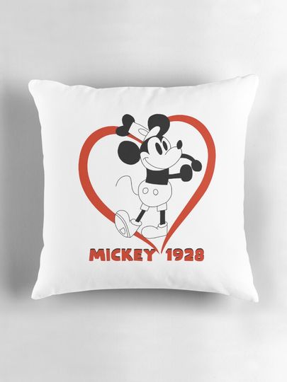 Mouse 1928 - Steamboat Willie- MyRedDark Pillow