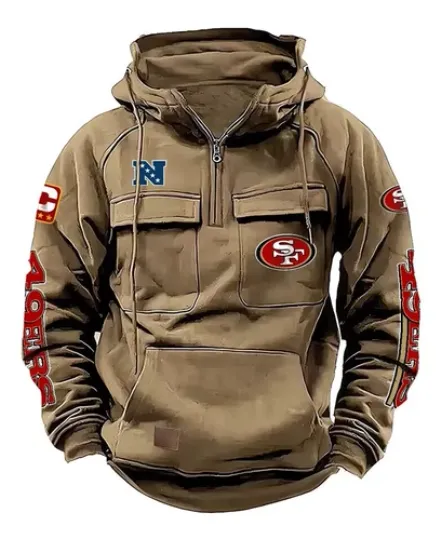 San Francisco Team Mens Cargo Hoodies