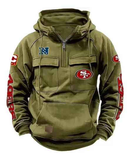 San Francisco Team Mens Cargo Hoodies