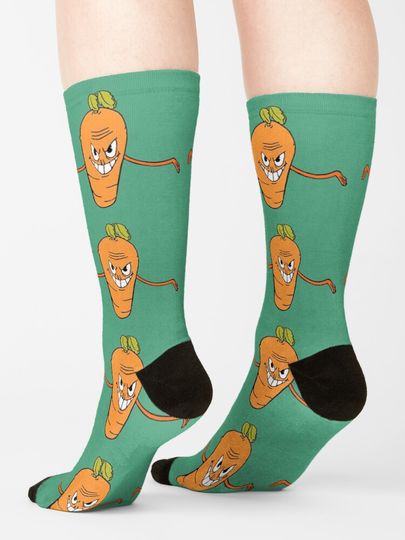 Carrot boss Cuphead Socks