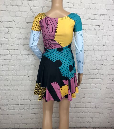 Sally Inspired Long Sleeve Skater Dress