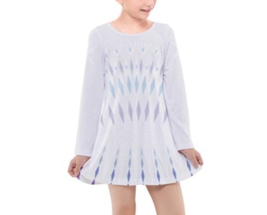 Elsa Elements     Inspired Long Sleeve Dress