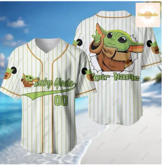 Personalized Grogu Baseball Jersey Shirt