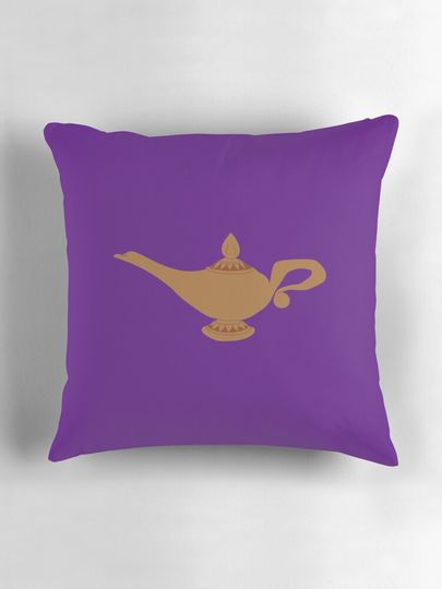 Aladdin Genie Lamp (Purple) Pillow