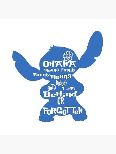Stitch Ohana means family Pillow