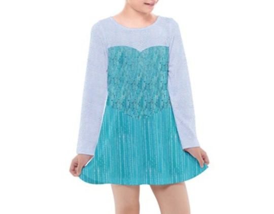 Elsa   Inspired Long Sleeve Dress