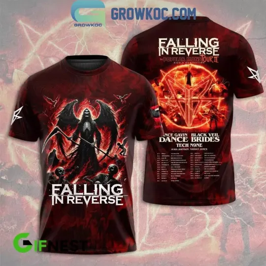 Falling In Reverse The Popular Mons Tour With Guest 2024 3D T-Shirt