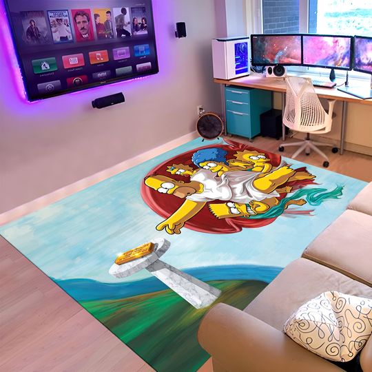 The Simpsons, Simpson Characters, Special Design, Animation Rug, Popular Rug, Modern Rug