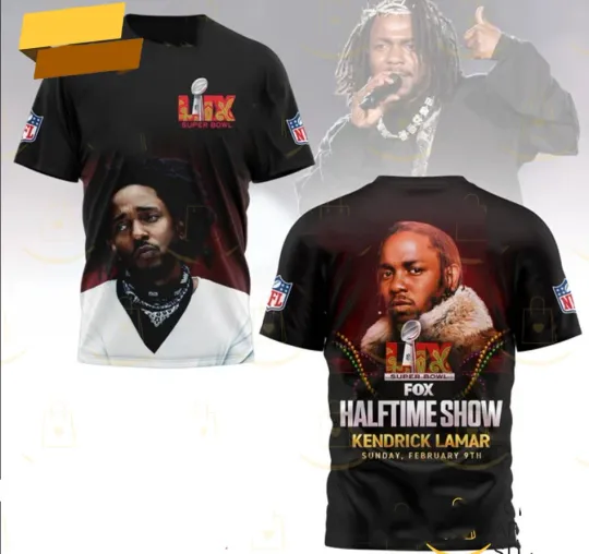 Kendrick Lamar Super Bowl Fox Halftime Show AOP 3D T-shirt