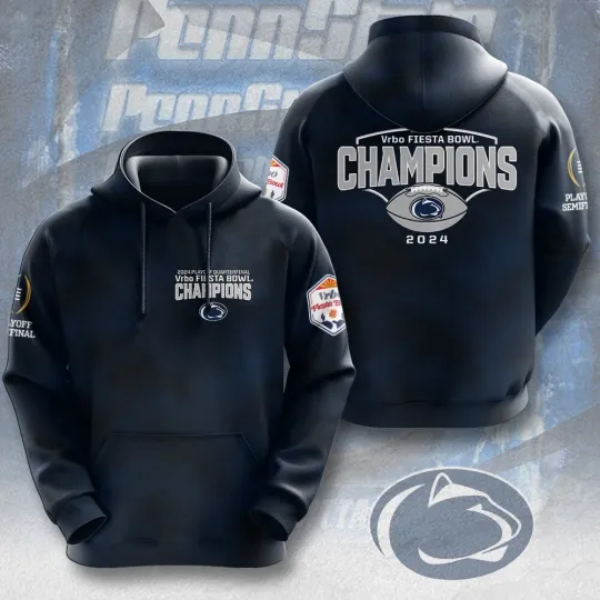 Penn State Nittany Lions Football 3D Apparel, Penn State 3D Printed Hoodie, Penn State Team Football Hoodie, Penn State Game Day Football Hoodie