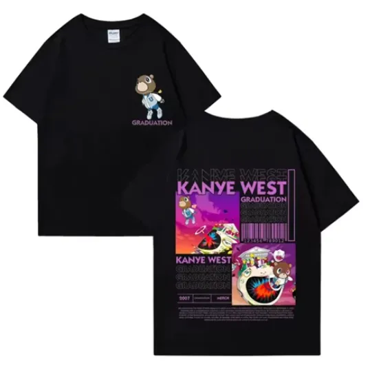 Kanye West Graduation Bear Double Sided Printed T shirt
