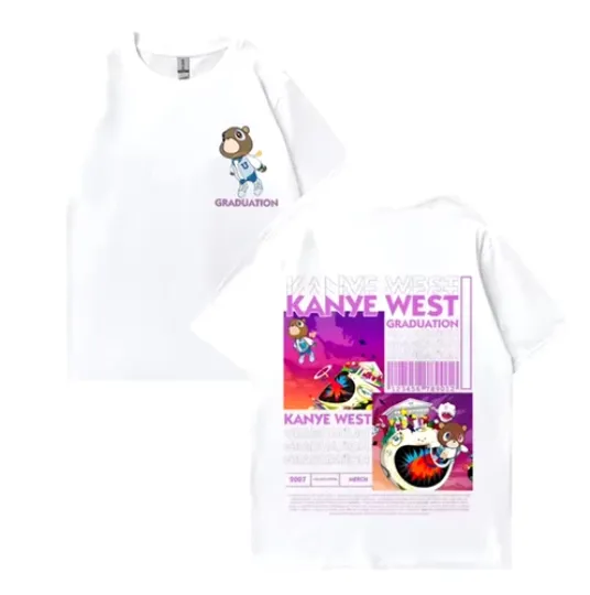 Kanye West Graduation Bear Double Sided Printed T shirt