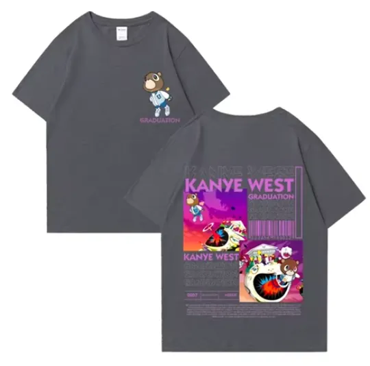 Kanye West Graduation Bear Double Sided Printed T shirt