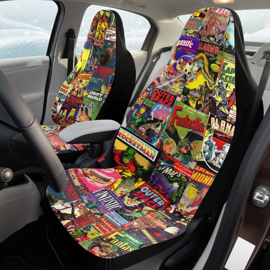 1950s Sci Fi Comic Art - Car Seat Covers