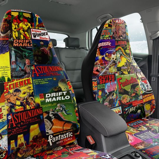 1950s Sci Fi Comic Art - Car Seat Covers