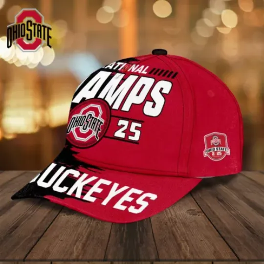 Ohio-State Sunday Football Cap, Ohio-State Champions Football Cap, Ohio-State 2025 Football Classic Cap