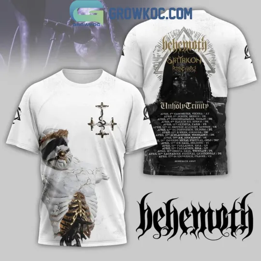 Behemoth The Unholy Trinity Ready For 2025 Showtime Schedule 3D T-Shirt