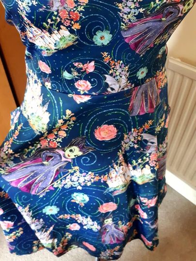 Maleficent inspired cute print skater dress-  plus size