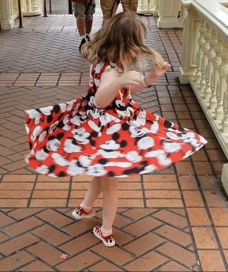 Girls twirling disney finding nemo upcycled dress