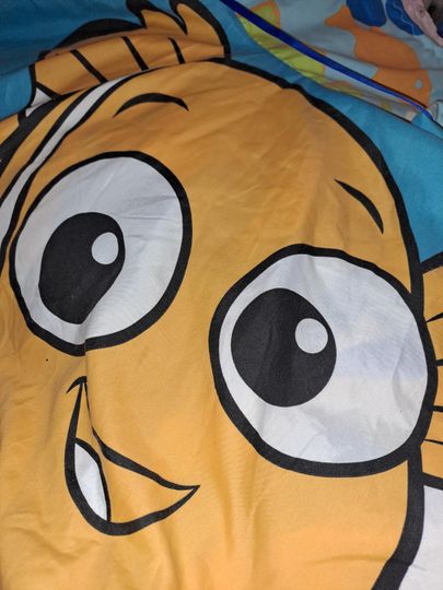 Girls twirling disney finding nemo upcycled dress