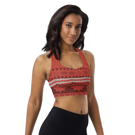 RUSH ORDER: Moana Inspired Recycled Longline Sports Bra