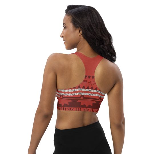 RUSH ORDER: Moana Inspired Recycled Longline Sports Bra