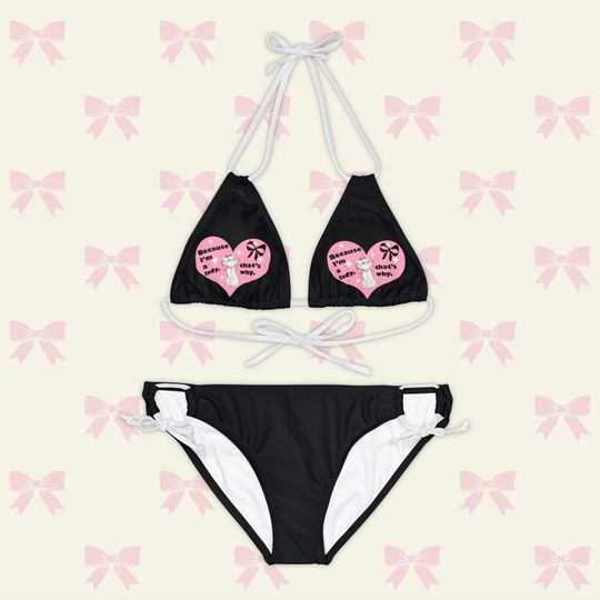 Disney The Aristocats Marie Strappy Bikini Set, Heart Bikini, Disney Bikini