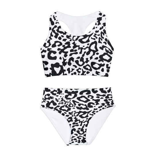 Animal Pattern Tiger Girls Two Piece Swimsuit (AOP)