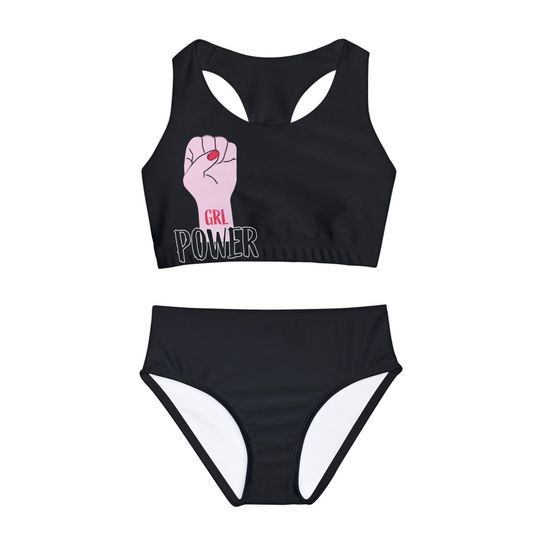 Girls Two Piece Swimsuit (AOP)