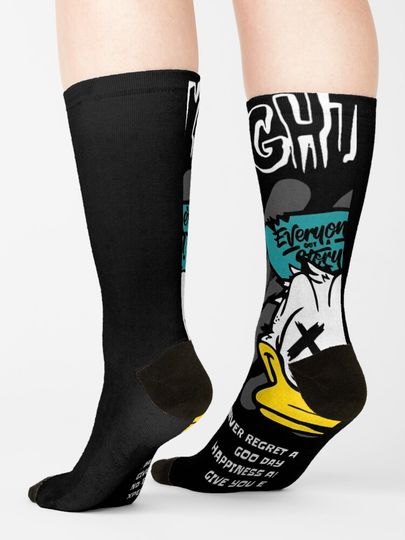 Dive into the surreal with "Nightmare" Donald Duck! Socks