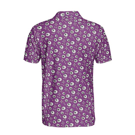 Funny Skull Cross Bone Grunge Golf Men's Polo Shirt
