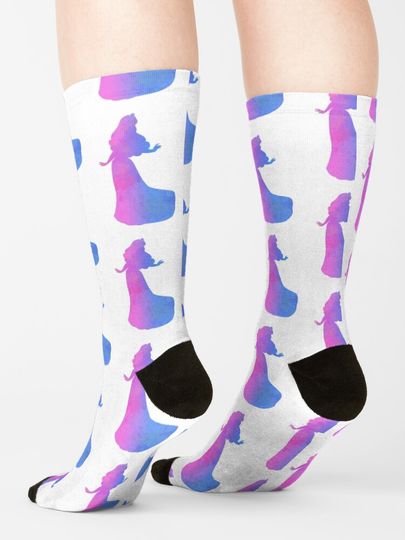 Princess Inspired Silhouette Socks