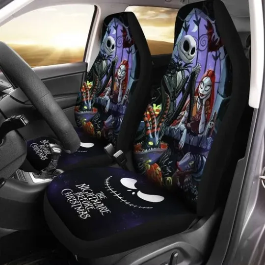 Cartoon Nightmare Before Christmas Car Seat Covers (set of 2)