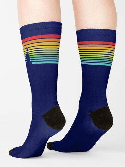 Retro Castle Stripes Socks