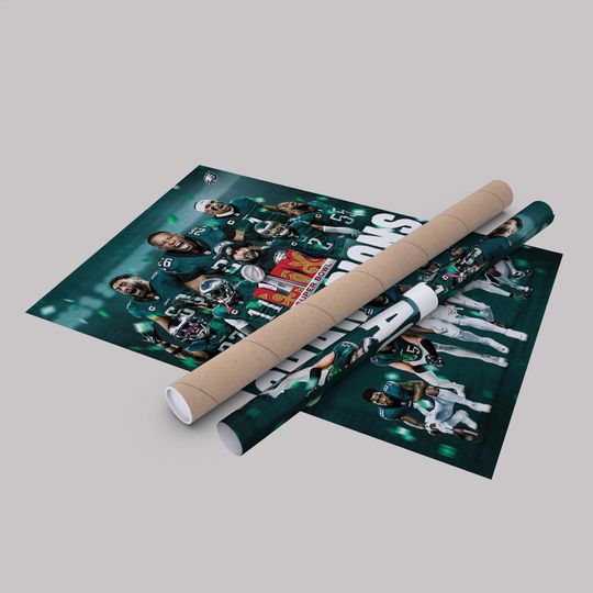 Philadelphia Eagles Super Bowl LIX Champions Poster | Wall Art | Home Decor