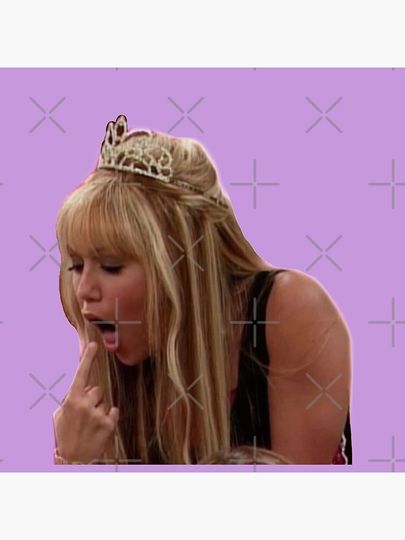 funny Hannah Montana sticker Pillow