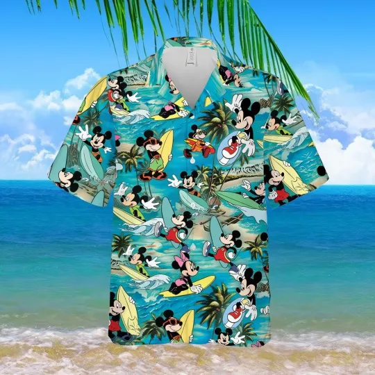 Mickey Mouse Hawaiian Shirt Button Down Unisex Adults Outfit