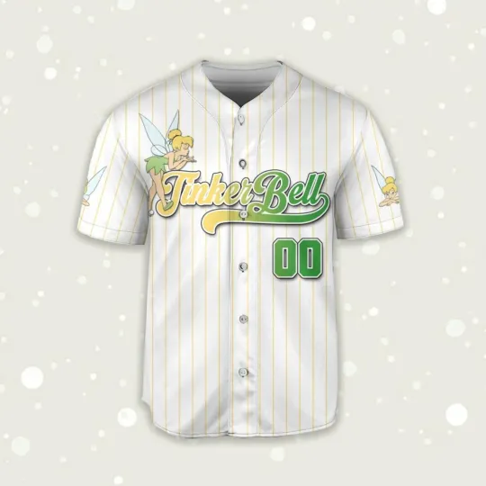 Personalized Love Tinker Bell Happy St. Patrick's Day Baseball Jersey Shirt