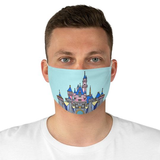 Sleeping Beauty Disneyland Castle Fabric Face Mask