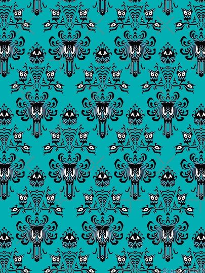 Teal Haunted Mansion Mini Skirt