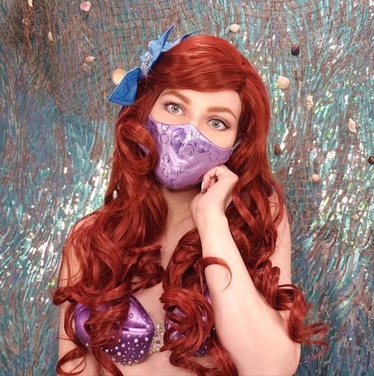 Little Mermaid Inspired Glitter Face Mask