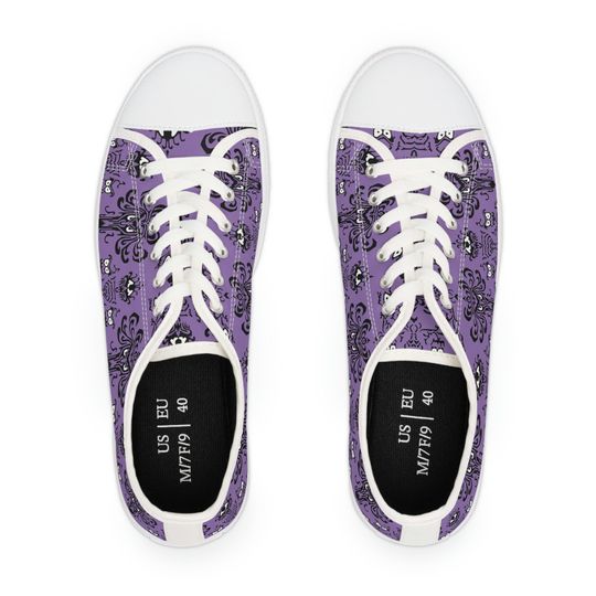 Disney Haunted Mansion Inspired Women's Low Top Sneakers